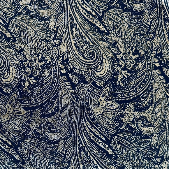 Marnie West Vintage 90’s Lamé Gold & Black Paisley Print Women’s Medium Top - Picture 6 of 11